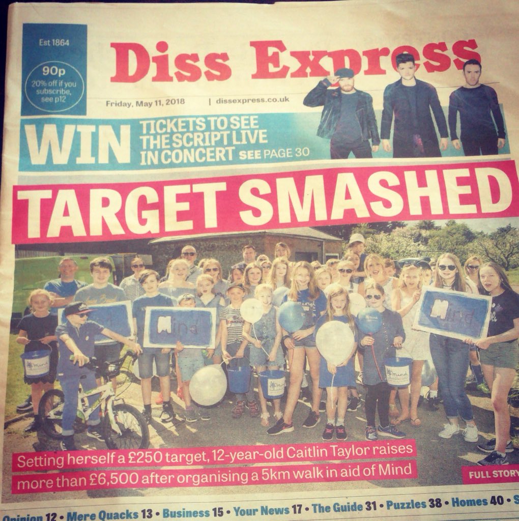 Well done <a href="/caitlineve4/">caitlin-eve</a>, you’ve raised so much money and awareness for @NorwichMind. I’m super proud of you. 
Thank you to everyone who has supported her <a href="/AttleboroughAN/">Attleborough Academy</a> <a href="/Diss_Express/">Diss Express</a>.