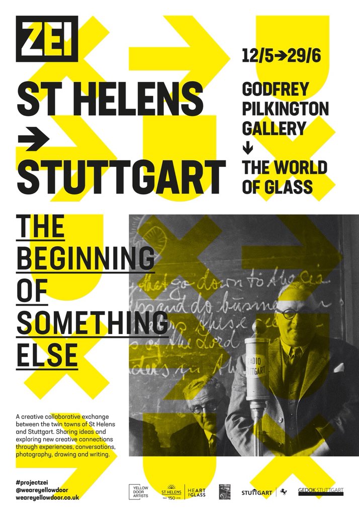 LynnGerrard's tweet photo. Me an' @fruitbatwalton were lucky enough to attend the opening night of that inspiring, creative & beautiful duo @Weareyellowdoor #ProjectZei #StHelenstoStuttgart exhibition at @TheWorldofGlass last night & WOW! It was absolutely superb! It's on until 29th June so, go see! https://t.co/XzWrjhrc4E