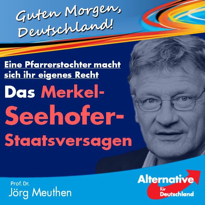 Joerg_Meuthen's tweet photo. Vor der Wahl verkündete #Merkel, "Rückführung, Rückführung und nochmals Rückführung" sei das Wichtigste. Und nun? Nix passiert! Stattdessen herrscht das Unrecht: 24 von 25 abgelehnten afrikanischen Asylbewerbern bleiben hier. Das ist Staatsversagen! #AfD https://t.co/CkDSZ3hB38 https://t.co/I2tCdviYEY