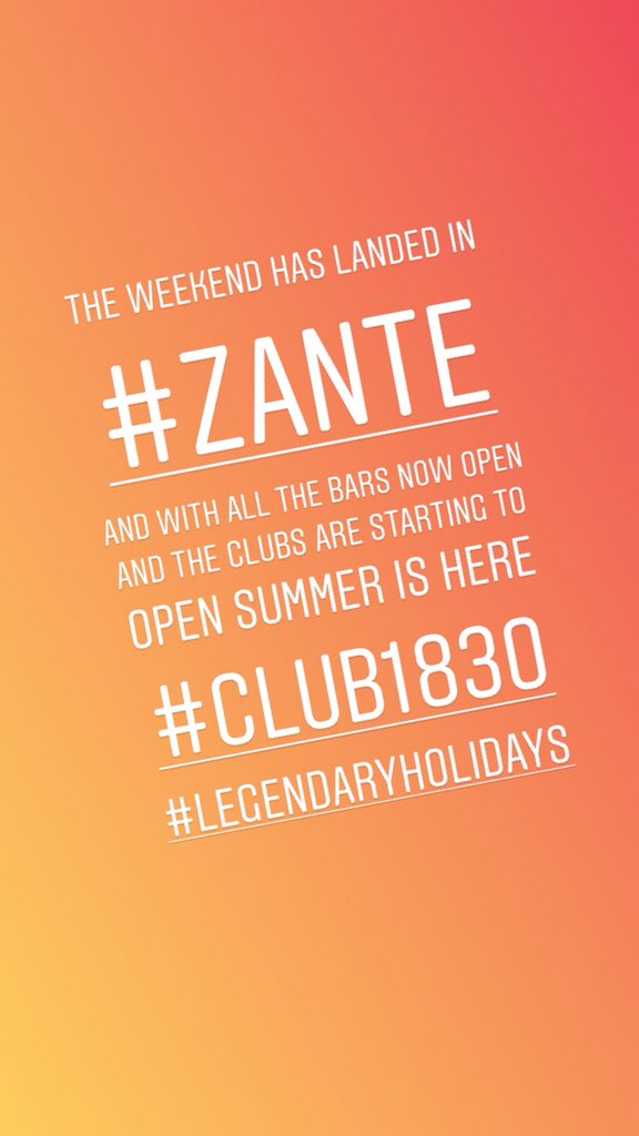 #summer #zante #club1830 #legendaryholidays #WorldCup2018 #drinks #sun ☀️🍹🍻👙⚽️🍷
