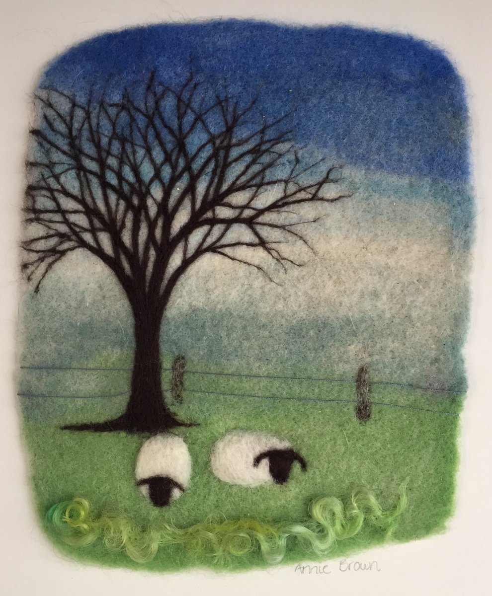 WoolfestGB's tweet photo. Annie Brown Needle Felting will be joining us again at Woolfest. Annie tells us:  
"I am an artist making needle felted paintings and gifts using various types of unspun wool, including that from my own flock of rare breed sheep. Dying the wool has become part of my practice. “ https://t.co/6LDCtSo2Mt