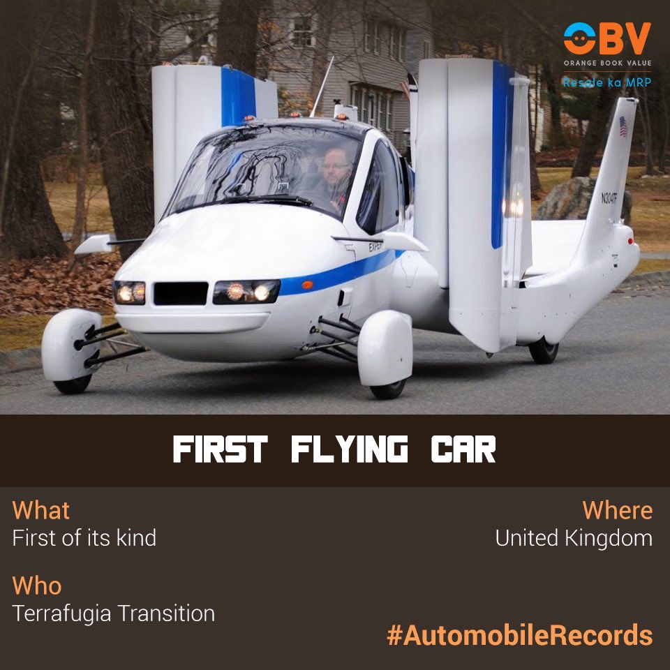 OrangeBookValue's tweet photo. #automobilerecords it took a flight in the year 2009. #firstflyingcar https://t.co/m33yXb86xa