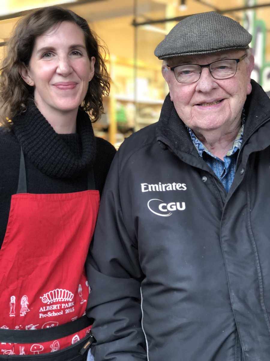 FatherBob's tweet photo. Albert Park Pre-school street stall with Caja....after seeing South Districts Womens Football team beat Uni High School. https://t.co/JBwppVfoq0