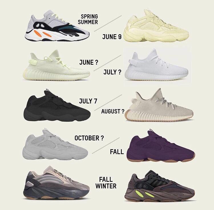 yeezy shoes calendar