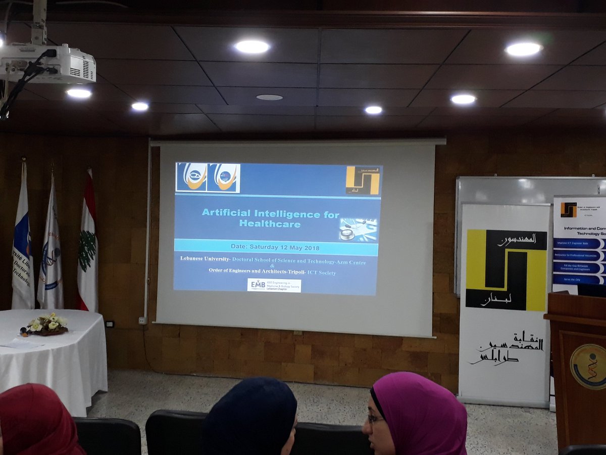 cimti_usj's tweet photo. Ready for "artificial intelligence for healthcare" workshop. @LebaUniversity Tripoly. @USJLiban https://t.co/0SnmketbLM