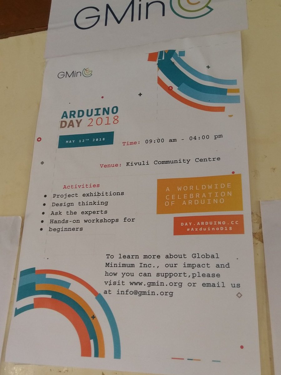 RufusMbugua's tweet image. Can&apos;t wait to learn about Arduino #ArduinoD18 #ArduinoDay2018