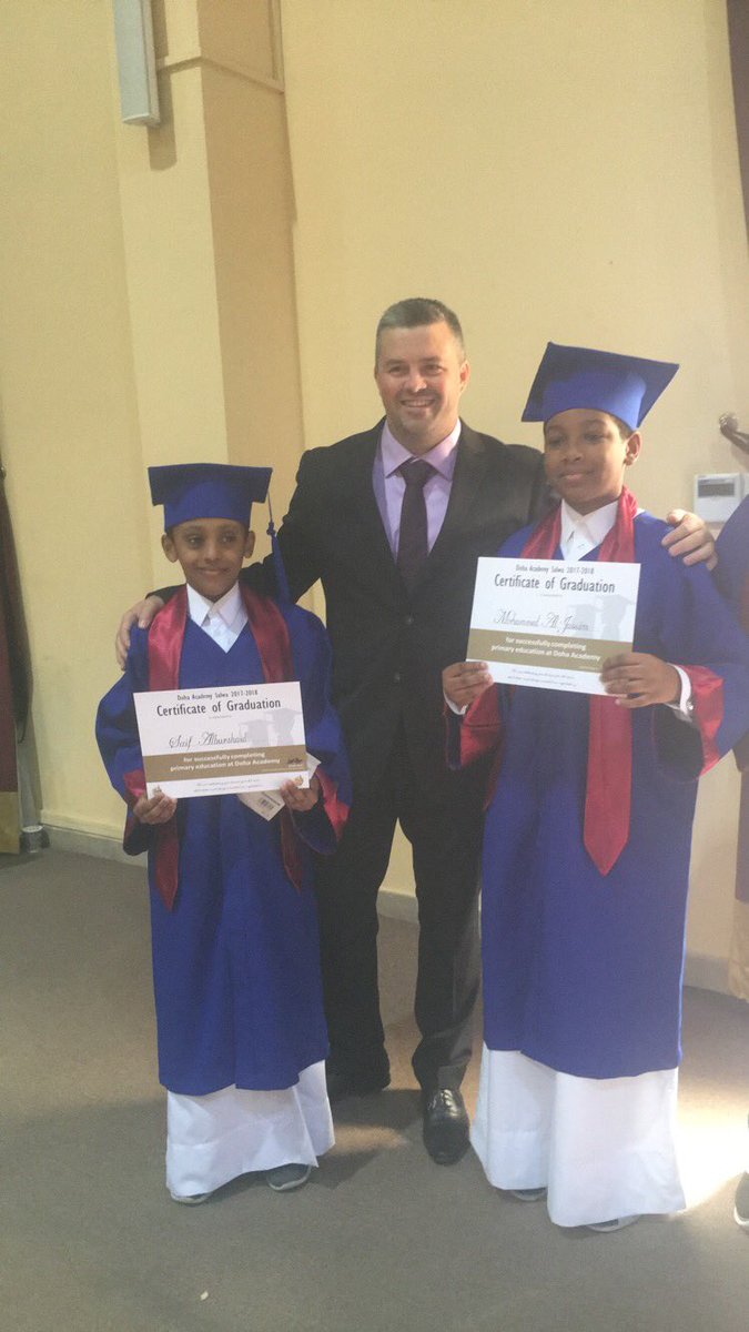 DohaAcademySLWA's tweet photo. Year 6 Graduation day 2017-2018. Well done all. #graduation #Classof2018 #celebrate #DASalwa #happy #Congratulations #AFGCollege https://t.co/CACyZoTWQd