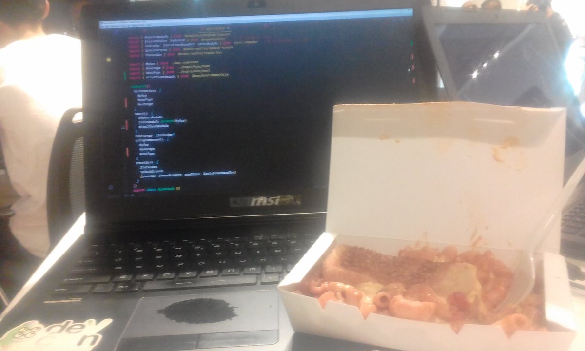 JohnMarkA_4life's tweet image. Iconic Duo. (Code &amp;amp; Food) #IonicCodeCamp #DevConPH