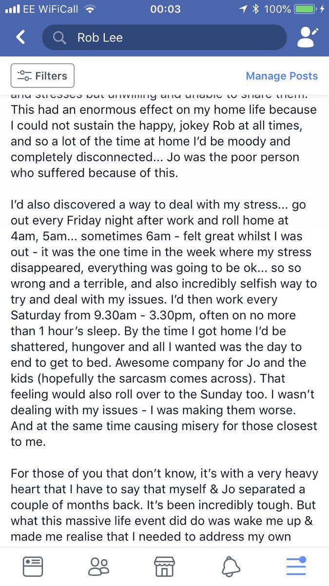 roblee7's tweet photo. I wasn’t going to share this on Twitter but having seen the impact on FB/insta &amp; how some ppl have said it’s helped, I have to. It’s a very personal post but if it helps just 1 person then so worth me sharing. Any RT’s are welcomed to help raise #mentalhealth awareness ❤️ https://t.co/Lkn7jdCTTd