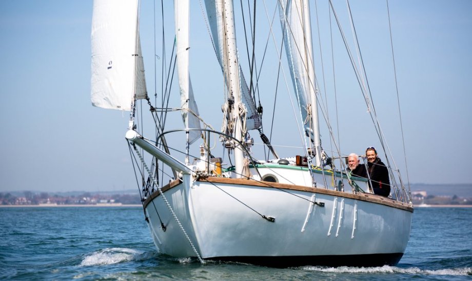 ClipperRace's tweet photo. As the 50th anniversary of their extraordinary voyage approaches @SirRKJ &amp; Suhaili went for a sail with @Shirleysail to talk about being the first to sail solo &amp; non-stop around the world.

Catch the @cnnsport #CNNMainsail Episode today @ 1030 &amp; 1730 GMT

(📸 @VertigoFilmsTim) https://t.co/9AgTczAXP9