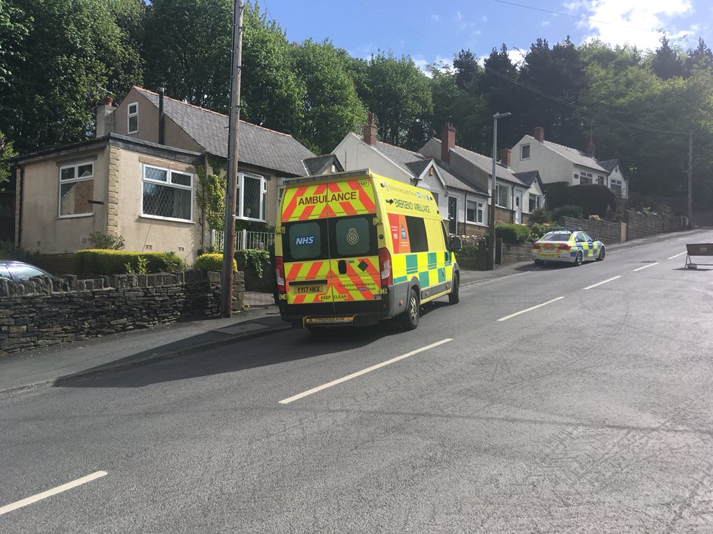 reporterlou's tweet photo. Vehicle recovery has arrived for the motorbike after a crash in Lockwood Scar. https://t.co/e7Fiq4e8To