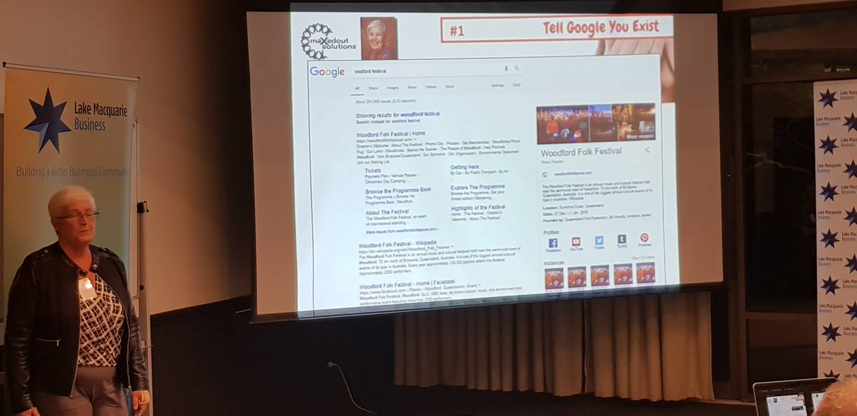 LakeMacBusiness's tweet photo. Can customers find your business? Gillian from @MaxedoutSoln shows   #LakeMacBusiness  how to do it!! https://t.co/ntj3CRMn81