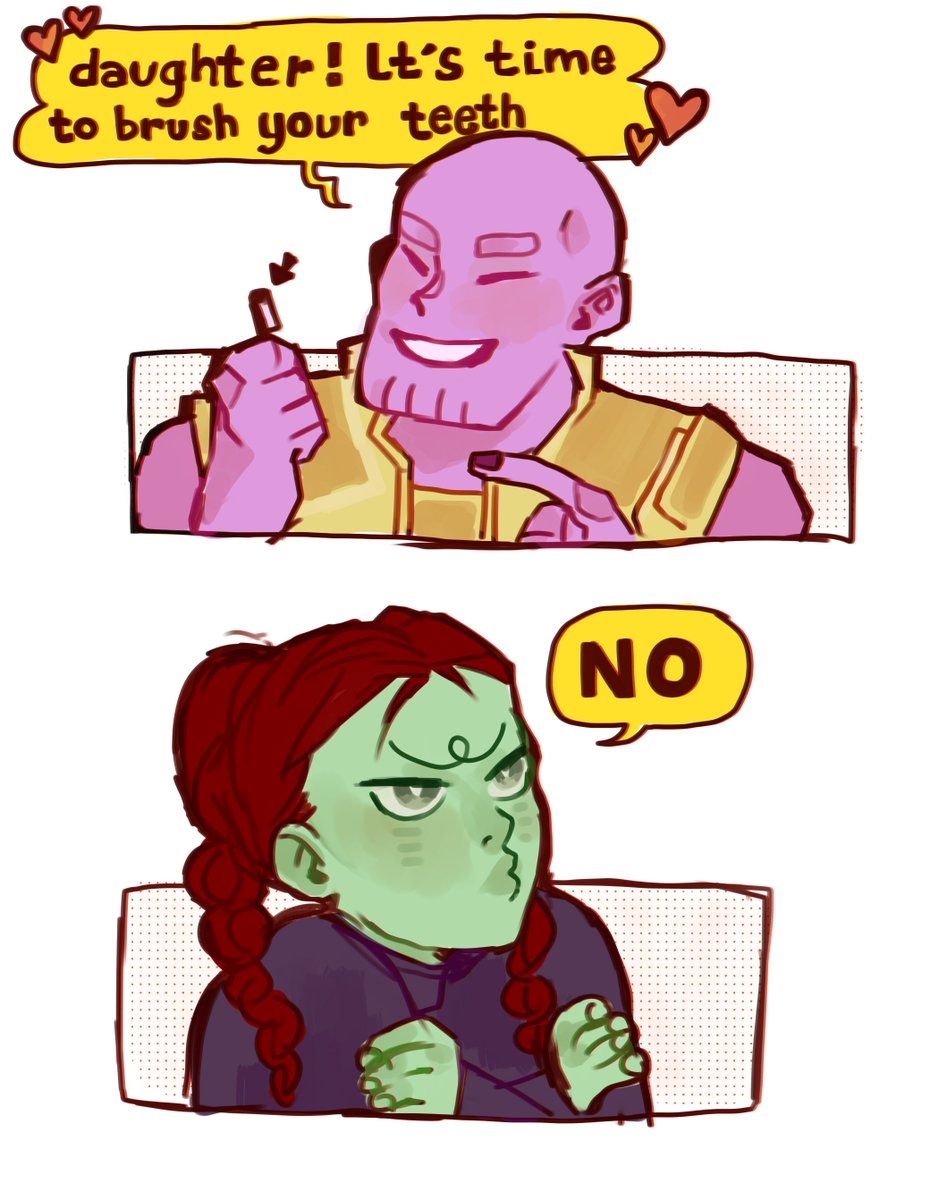 single alien dad looking after his alien children #thanos #infinitywar #marvel 