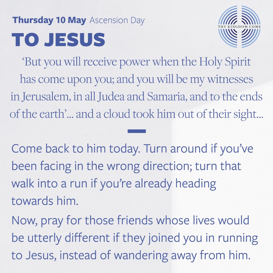 Today Thy Kingdom Come begins. Join me in praying for people we know to come to faith in Jesus Christ. Come Holy Spirit!