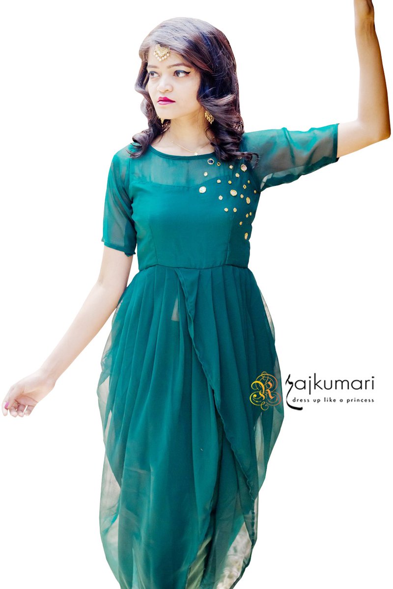 Rajkumaridulap's tweet photo. Bottol Green Draped Kurti*

Material-Georgette fabric with lining till yoke and raw silk pants with mirror work.

Cost-1999/-

https://t.co/KHjjJwz0Rp
#Kurti #Tops #Dress #LashkaraAnarkali #DoubleFlaredMaxiDress #HazelTop #Gown #Under499Collection #RajkumariDressUpLikeAprincess https://t.co/7lspW42ZJ4