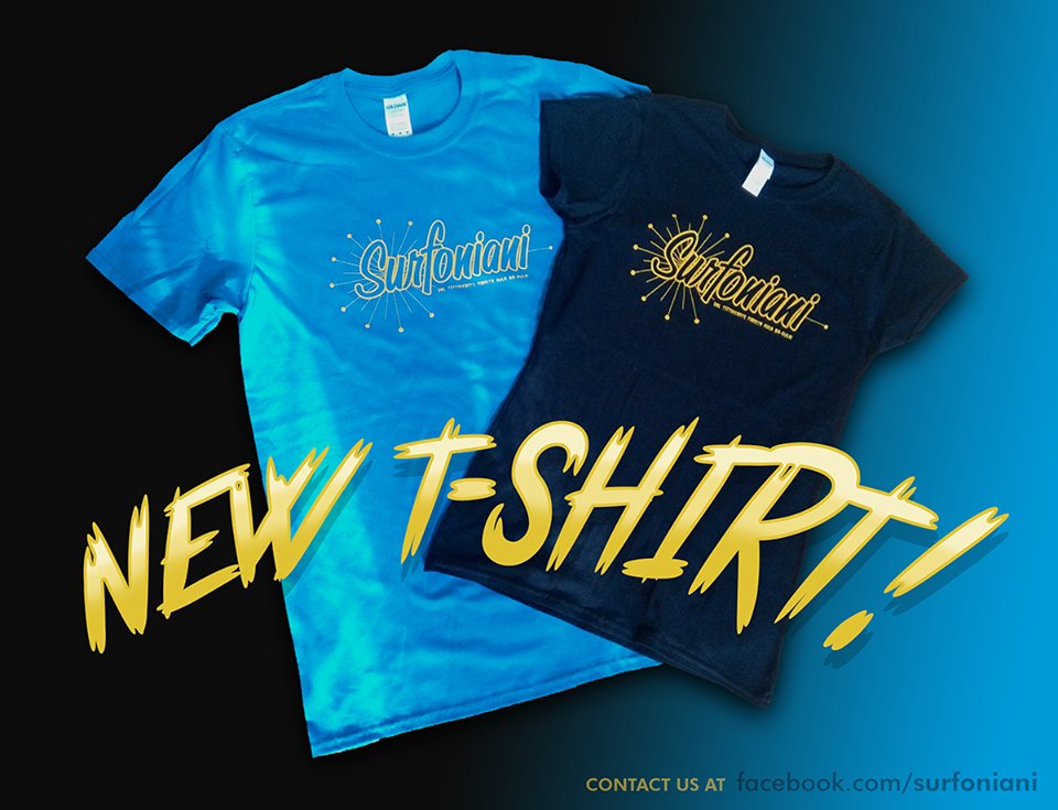 HEY! HEY! HEEEEY!! Our new t-shirt is available NOW! Write us if you want it! surfoniani.surf@gmail.com / facebook.com/Surfoniani #surfmusic #surfrock #surfoniani