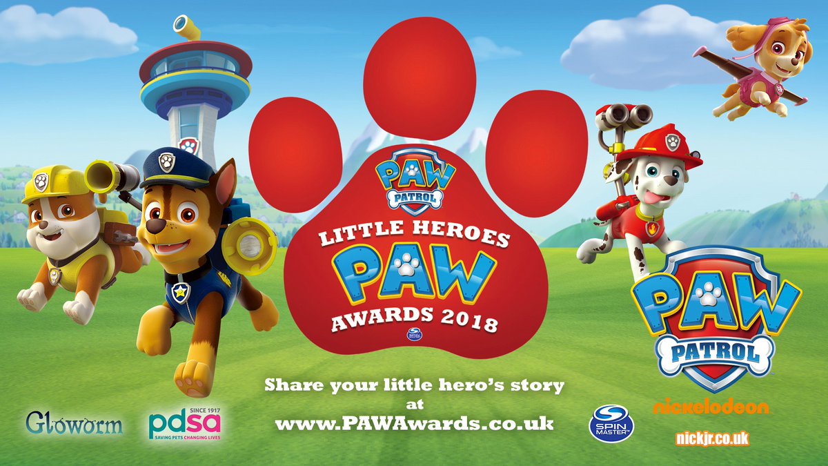 spinmasteruk's tweet photo. Do you have a little hero in your life? PAW Patrol is searching for little heroes in the first ever PAW Patrol Little Heroes #PAWAwards and would love to hear from YOU! The winners will receive VIP tickets to @glowormfest! Share your story at https://t.co/UuBSQnZNRS #pawpatrol https://t.co/oHEeDOuwtK