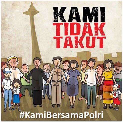 TarigasM's tweet photo. #kamitidaktakut
#KamiBersamaPOLRI 
#LawanTerorisme https://t.co/bKEyxmzZ5F