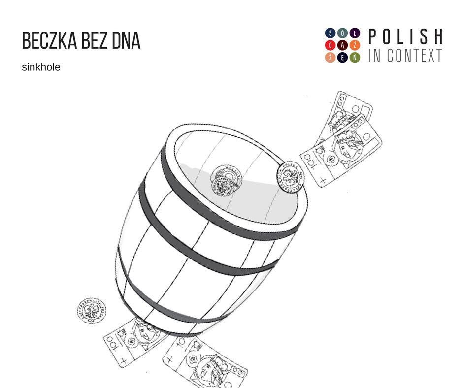 PolishInContext's tweet photo. BECZKA BEZ DNA
#beczkabezdna
/ ktoś, kto ma potrzeby niemożliwe do zaspokojenia ze względu na ich nadmiar; coś, co wymaga ciągłych nakładów/

1. Finansowo, to miejsce to beczka bez dna.

2. Ten projekt to beczka/studnia bez dna, zjada wszystkie nasze pieniądze.

#PinC https://t.co/T6cUcD1LEH