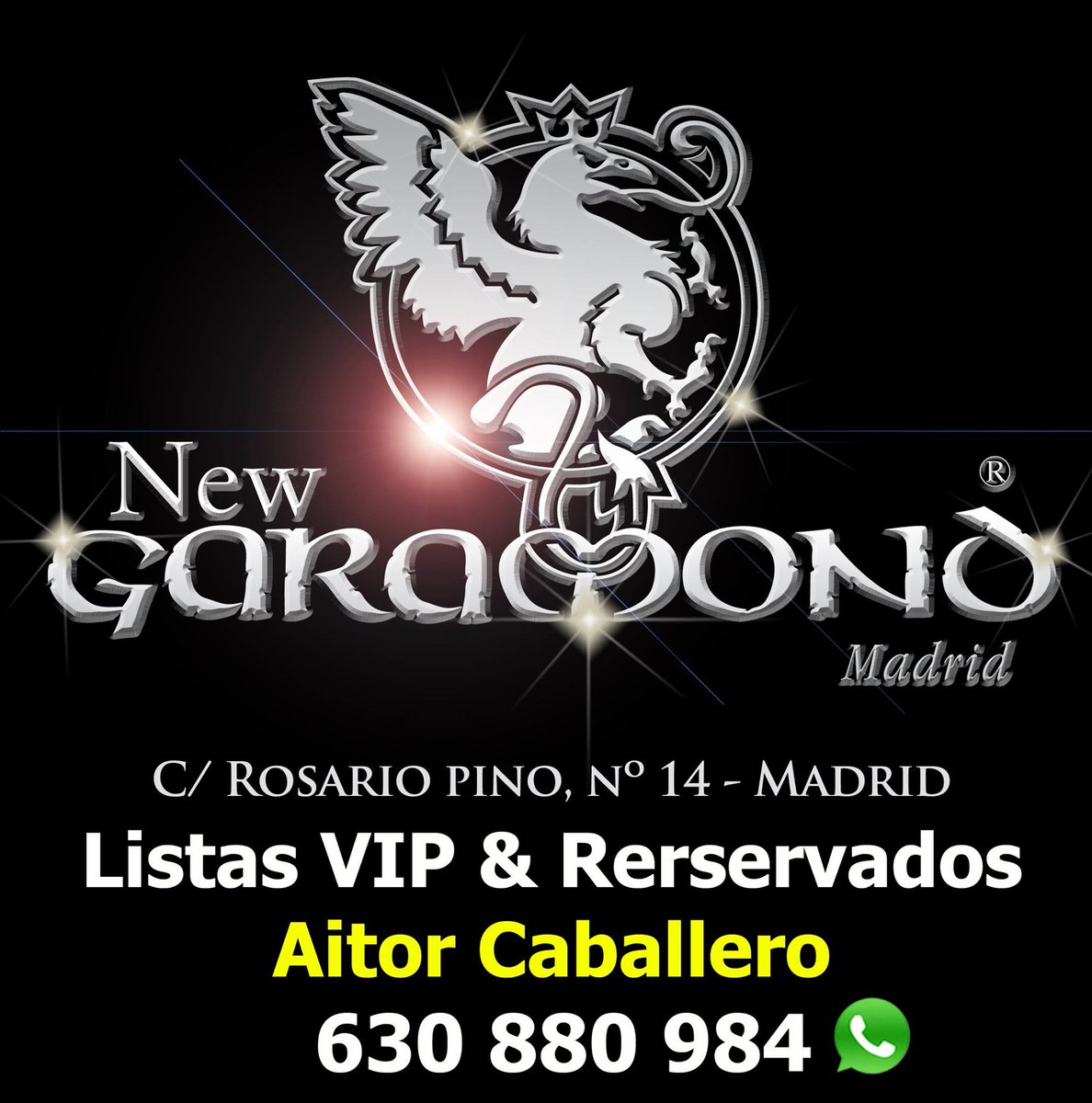 listasVIPgratis's tweet image. Este sábado te esperamos en New Garamond Madrid! Reservados desde 100€! 630 880 984  whatsapp. &amp;lt;Metro Cuzco&amp;gt; #newgaramond