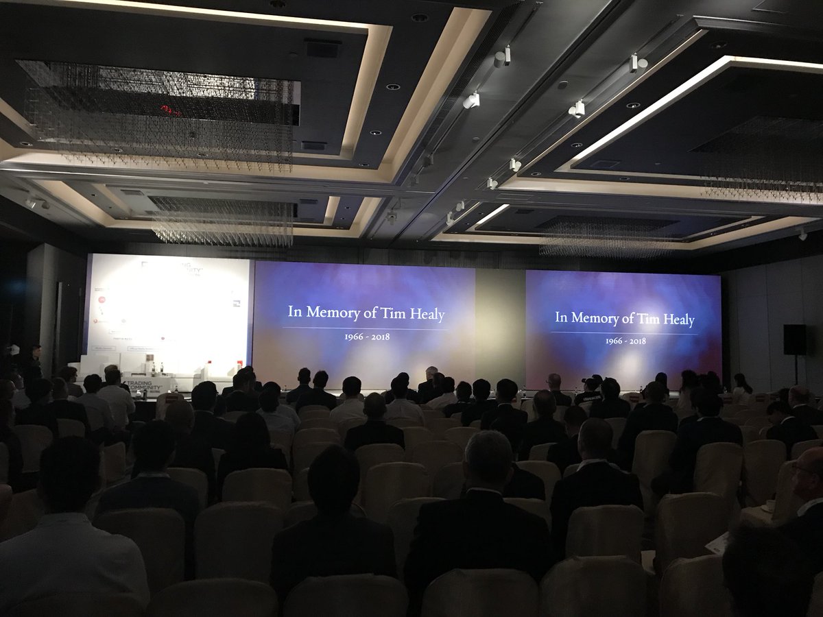 FIX_Events's tweet photo. At the HK conference, we are playing a montage to memorize Tim Healy, FIX’s Hero @FIXTrading #fix_events https://t.co/Q61U15GJGT