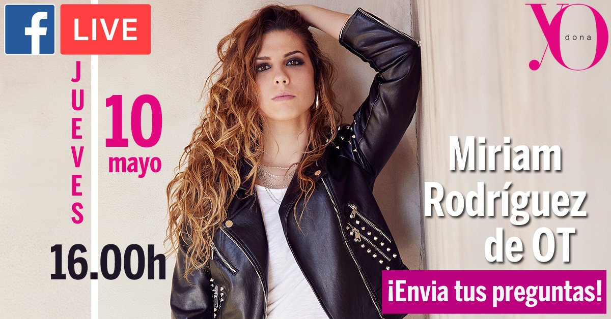 IbeSilvera's tweet photo. ¡No te pierdas hoy en directo a Miriam_ot2017! Síguelo a las 16h a través de nuestras redes sociales ¡Participa! #MiriamYoDona  https://t.co/MhernYotjh https://t.co/CvbSQZt6s9
