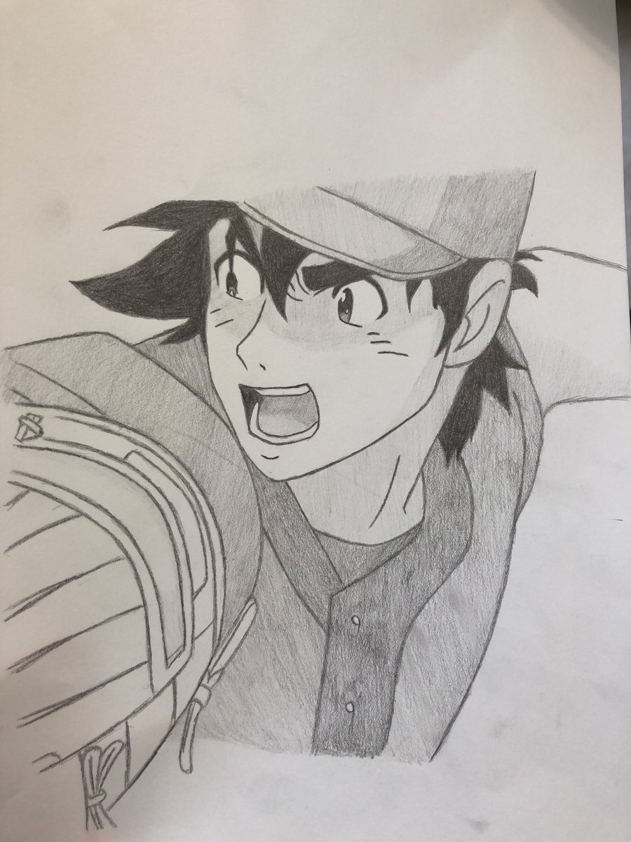 タルト 授業中にメジャーの茂野吾郎描きました メジャー お絵描き好きさんと繋がりたい T Co Na5fp6fxxx Twitter