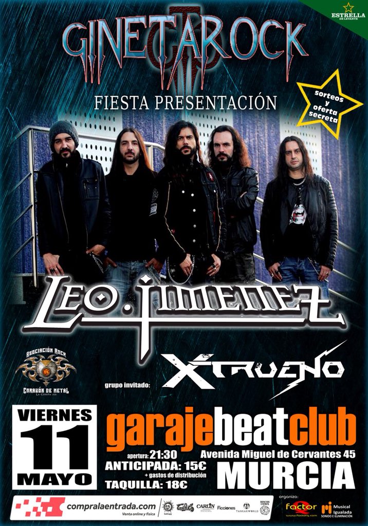 ginetarockfesti's tweet photo. Este viernes tenemos fiesta concierto presentación en Murcia, te esperamos en la Garage Beat Club!🤘🏻 https://t.co/iTfwvpaZnM