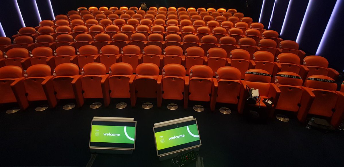 FirstNetwork's tweet photo. We were at London's Ham Yard Hotel last week delivering an Investment Conference for a client.  The venue's state of the art cinema seats 190 and provides a fabulous conference space right in the heart of Soho. #avcompany #eventprofs #londonconferences #londonav #avtweeps https://t.co/YoWAiB3QR5
