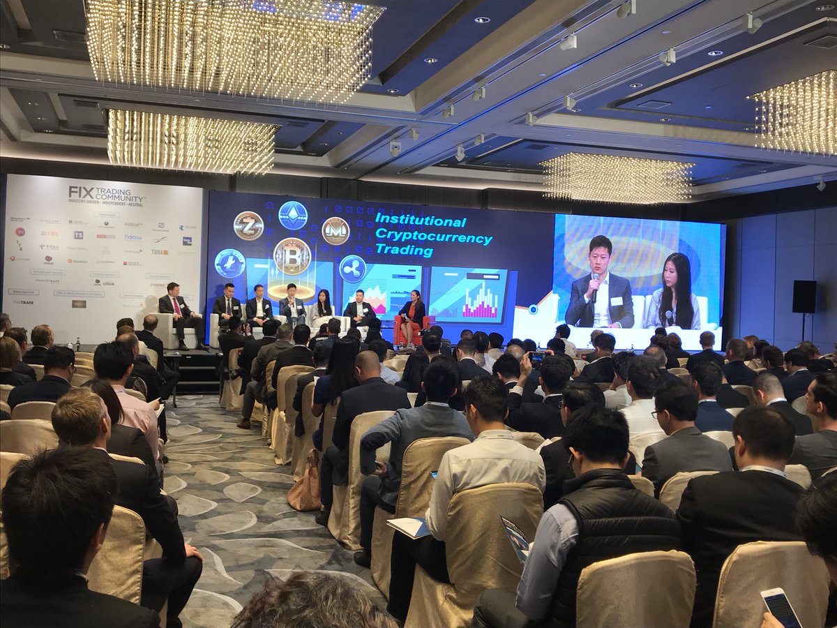 FIX_Events's tweet photo. Market maker, Crypto funds are on stage to discuss the status quo of institutional trading of Cryptocurrencies. #fix_events https://t.co/UEa1F878a7