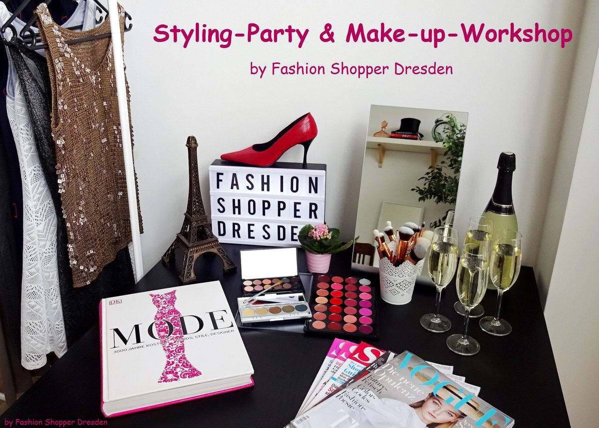 #stylingparty #junggesellinnenabschied
Heute ist Männertag, aber mal ehrlich Mädels, who cares?!
Bei Fashion Shopper Dresden könnt ihr eure eigene STYLING- PARTY oder  einen MAKE-UP-WORKSHOP  für euren Mädelsabend, Geburtstagsparty oder  Junggesellinnenabschied buchen.