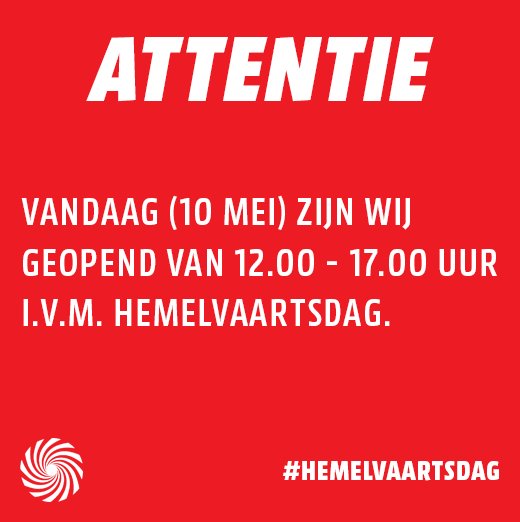 Attentie! #Hemelvaartsdag #openingstijden #MediaMarktAlkmaar #Alkmaar #volg like #rt #10mei