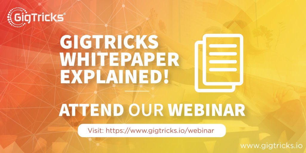 We simplified GigTricks Whitepaper for you! :) 
Attend our webinar here: buff.ly/2KS2n4G
#ICO #Blockchain #Crypto #GigBitToken #GigTricksICO