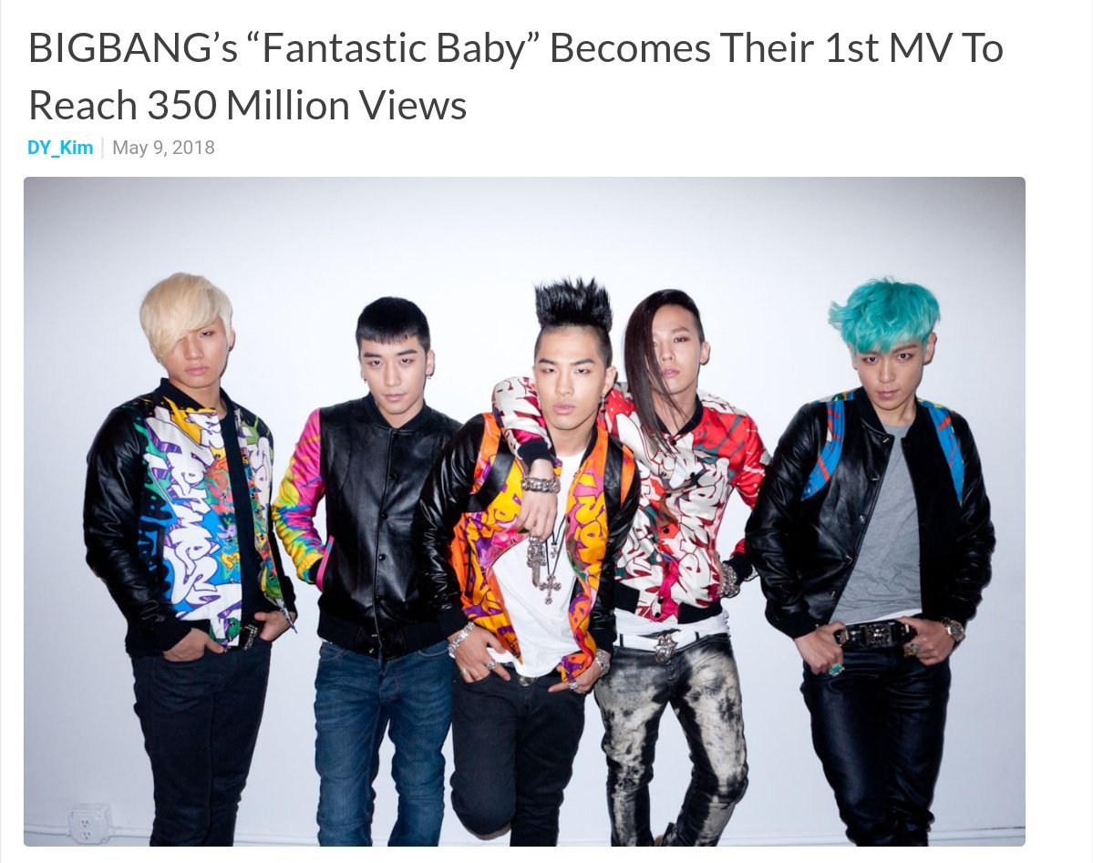 Top Of The Top Article Bigbang S Fantastic Baby Becomes Their 1st Mv To Reach 350 Million Views T Co Ibldhvbvns Bigbang Top Choiseunghyun 탑 최승현 빅뱅 T Co Myenyl6kdi