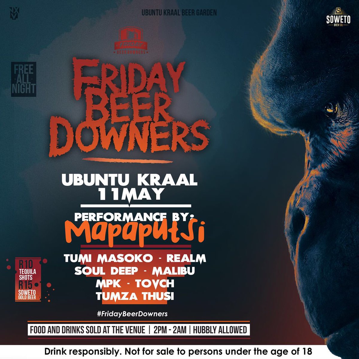 Vuyo_Daza's tweet photo. #FridayBeerDowners is the place to be for a couple beers and good vibes with loved 1s and friends 🙂
Let’s 🤾🏽‍♂️🍻 https://t.co/Vu69hzivAe