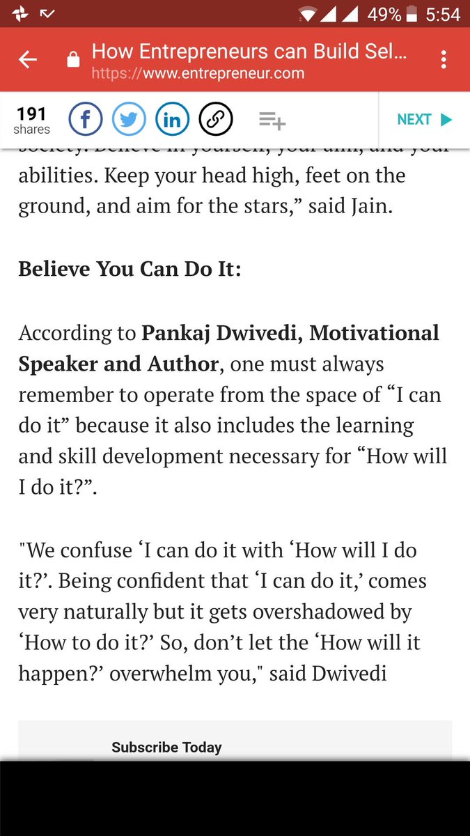 thepossibility2's tweet photo. We confuse ‘I can do it with ‘How will I do it?’. Being confident that ‘I can do it,’ comes very naturally but it gets overshadowed by ‘How to do it?’ So, don’t let the ‘How will it happen? #HopefulFor Transformation #ThePossibility https://t.co/McNU3t3gDe