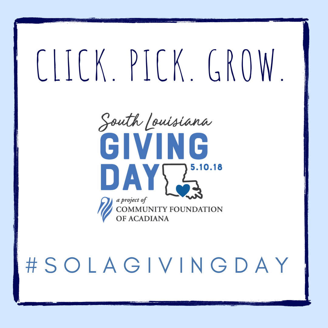 It's #SOLAGivingDay! Support the organizations in our community that make Acadiana a fun place to live, work and play! Making a contribution is EASY... head over to SouthLouisianaGivingDay.org 💙