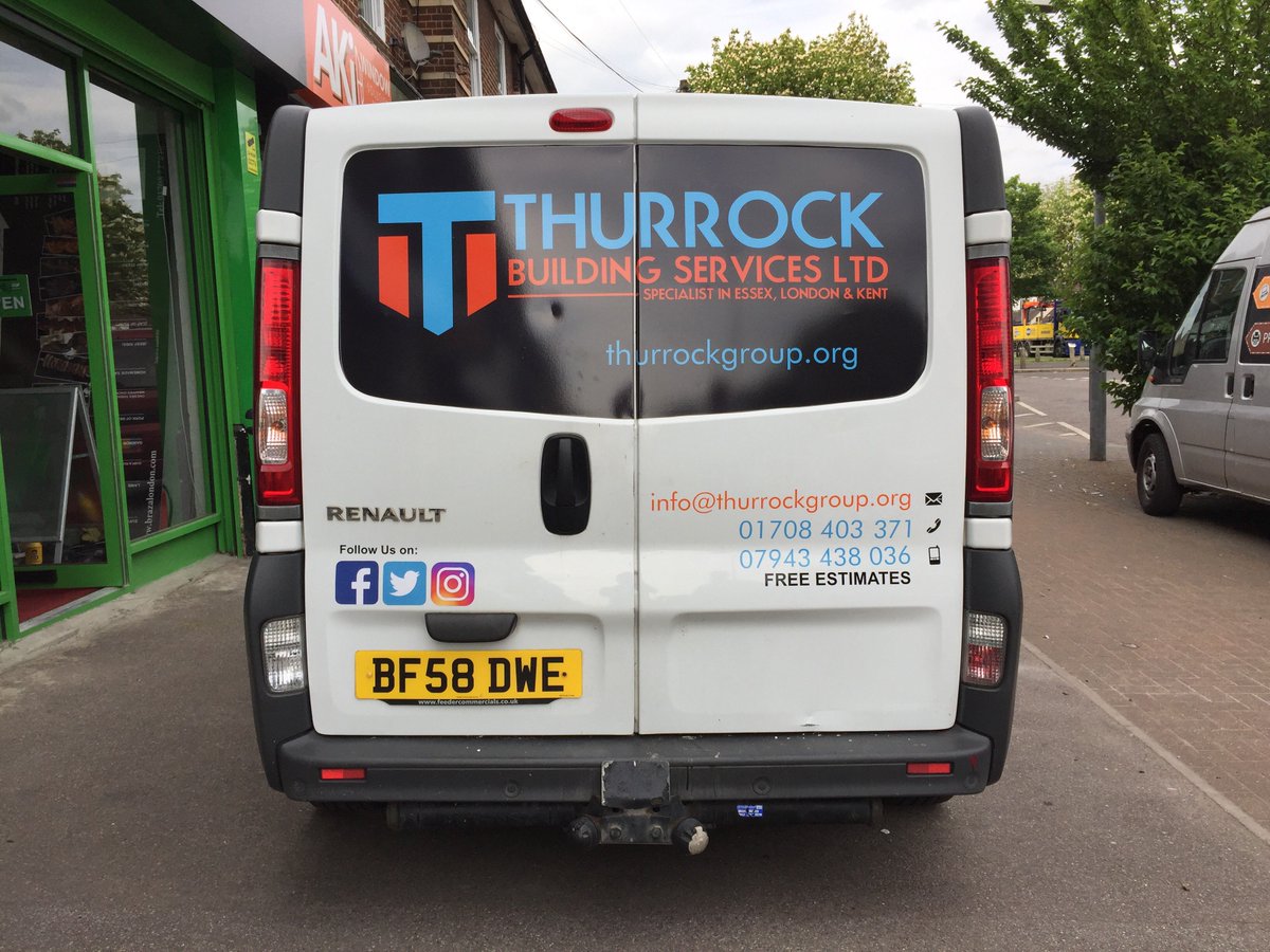 Signature187's tweet photo. #thurrockbuildingservices
#Branding
#signage 
#signs 
#decals 
#vans 
#vangraphics 
#vehiclewraps 
By 
#signaturesolution https://t.co/scPbRo5FDN