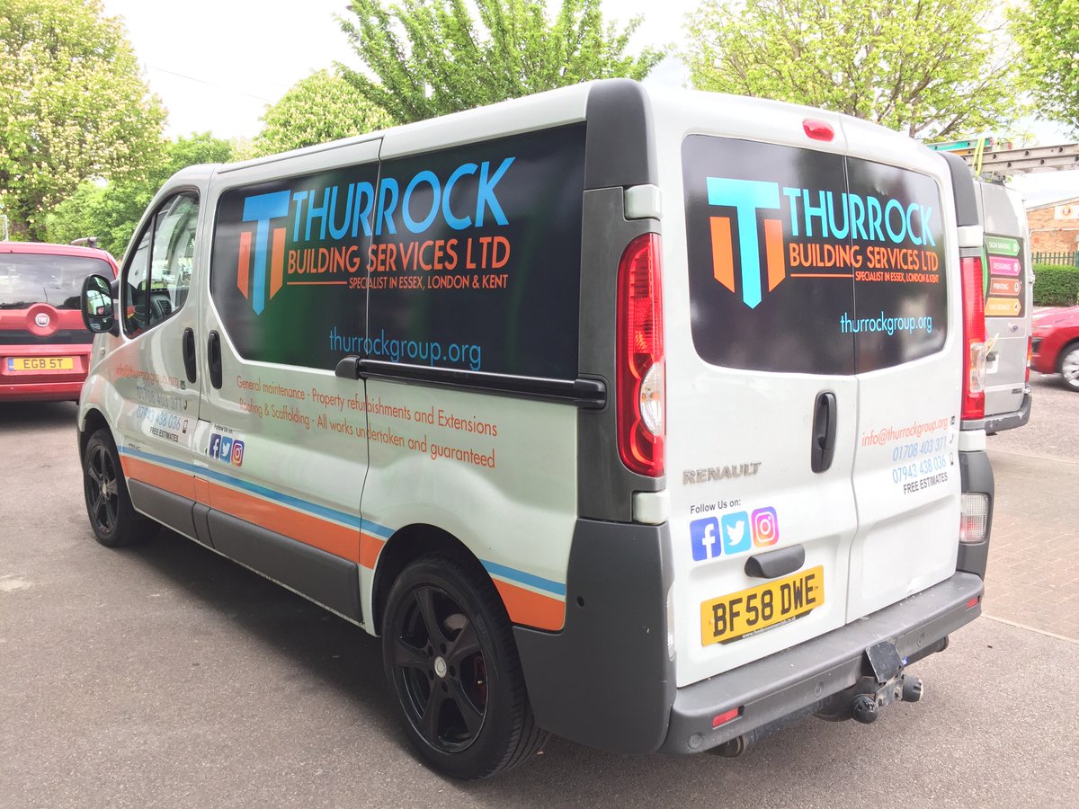 Signature187's tweet photo. #thurrockbuildingservices
#Branding
#signage 
#signs 
#decals 
#vans 
#vangraphics 
#vehiclewraps 
By 
#signaturesolution https://t.co/scPbRo5FDN
