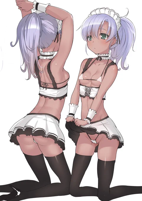 #メイドの日 えっち気味なやつをたまに描いてます😳 