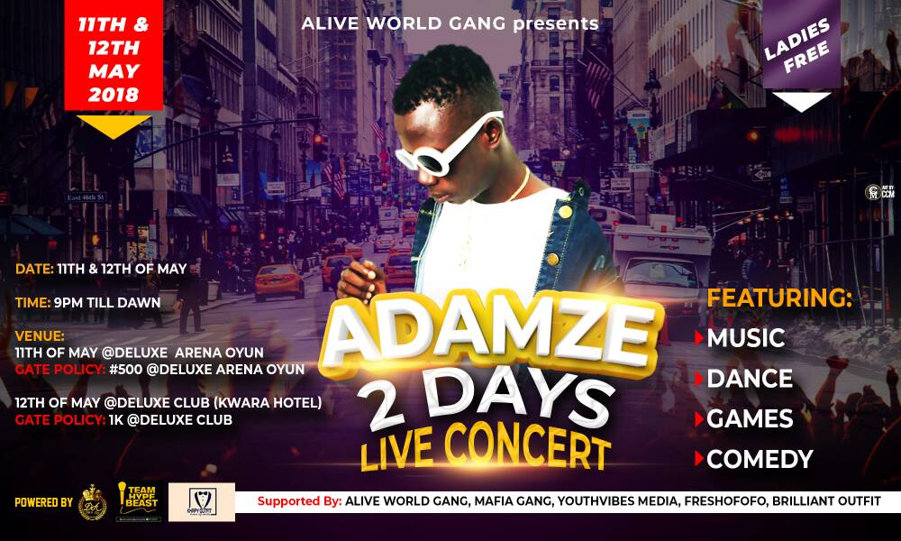 OroroAdamze's tweet photo. Ilcity are you ready to party with the Okiki(fame) crooner. Adamze #ororofidemladies.. 
Two days live concert.. Coming to shutdown Tomorrow 🔥🔥🔥 https://t.co/JfVpCFgvDb