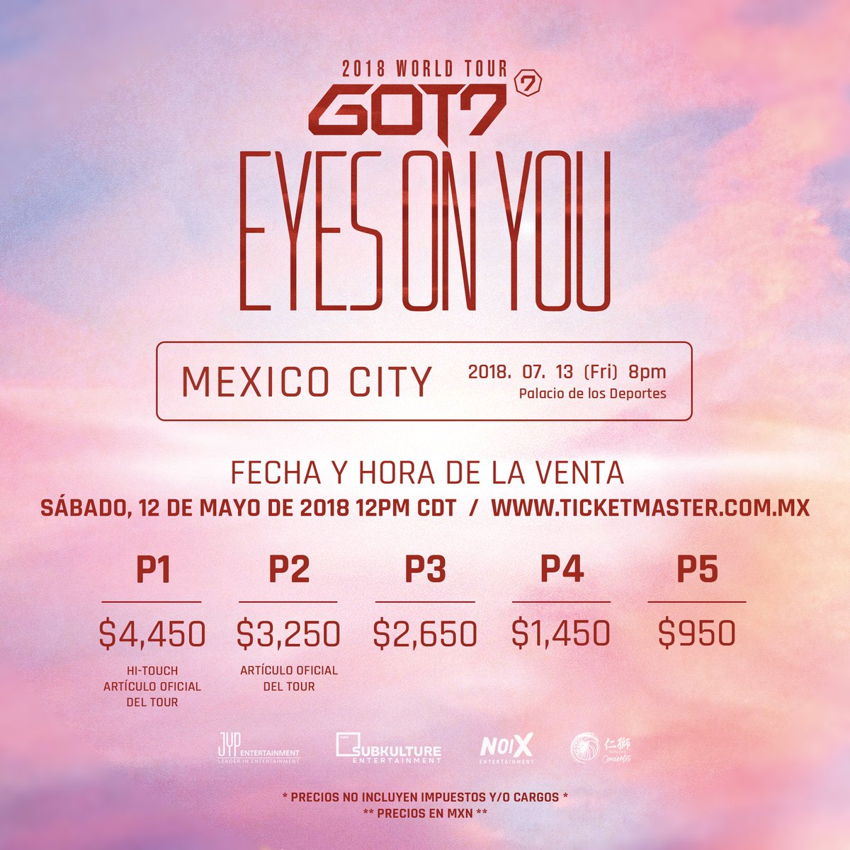 WangPapillon's tweet photo. IGOT7s, no se olviden que las entradas para él GOT7 2018 WORLD TOUR "EYES ON YOU" en México salen a la venta el Sábado, 12 de mayo del 2018 a las 12pm CDT!!
#EYESONYOUinCDMX #EYESONYOUP1TICKETGIVEAWAY @SubKultureEnt
@Noi_X @Acaninshi
💚¡¡¡SUERTE!!!💚 https://t.co/vxLWCmcrlO