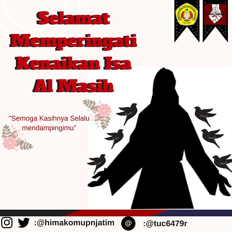 Selamat Memperingati Kenaikan Isa Al Masih bagi Commers yang merayakan...

#KABINETREVOLUSI
#SALAMREVOLUSI
#HIMAKOM2018