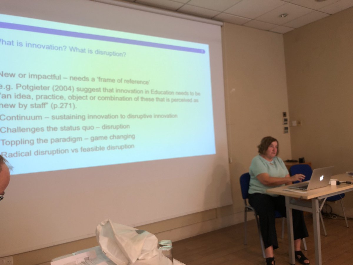profkevinburden's tweet photo. Sandy Schuck and Matthew Kearney presenting about innovAtive mobile pedagogies and the outcomes of a major systematic literature review as part of the DEIMP project. #DEIMP https://t.co/zZVcjo7Lv4