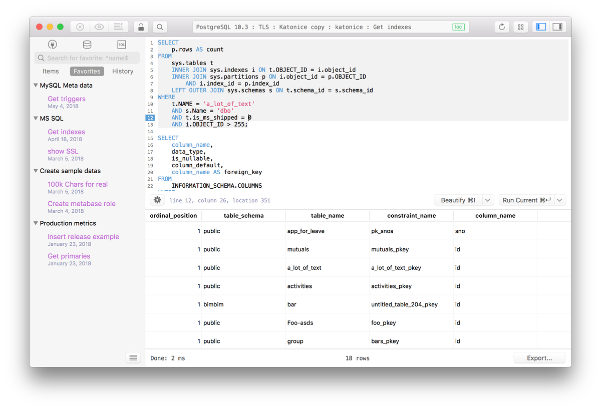 TablePlus's tweet photo. TablePlus is about to have a new color scheme, a better look 🤗🤗🤗
(But can you notice?)
Latest build 👉 https://t.co/JLooMpFFuS

#build105 #TablePlus #MySQL #PostgreSQL #SQLite #SQLServer https://t.co/hzAUvWMfz2