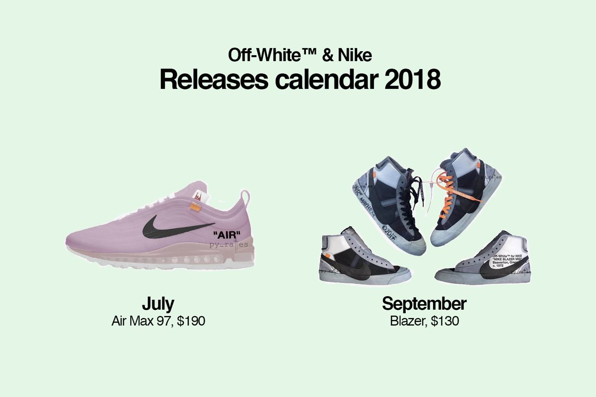 off white nike calendar