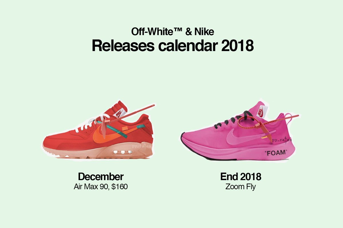 off white nike calendar