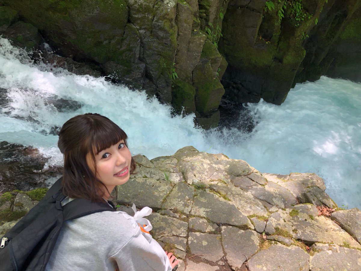 服部さやか 菊池渓谷です 二年越しの山開き 地震が無かったらこの綺麗な場所に気付かなかったかもしれんね 福岡の皆さんも是非 きっと今 熊本 Kkt サタデココ