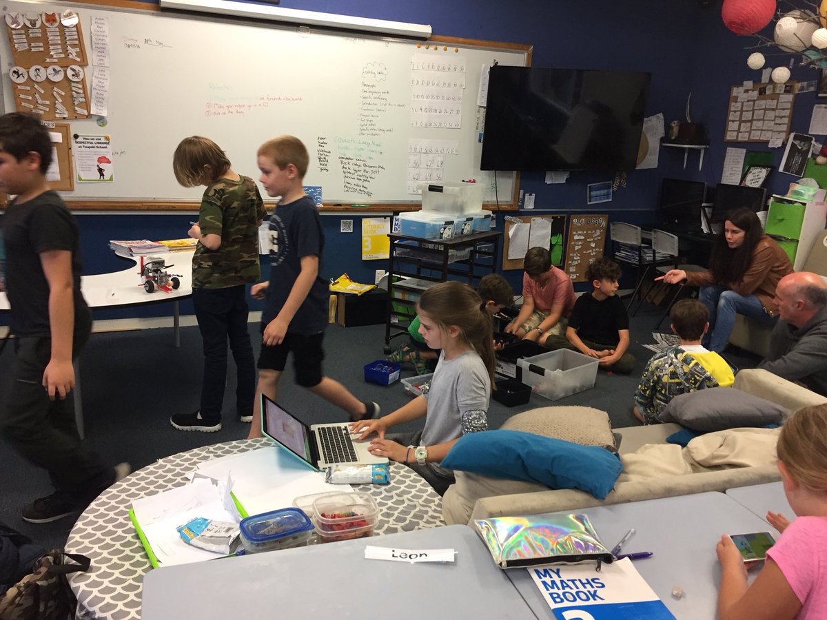 Three challenges: 
1. Build your driving base 
2. Program it to go forward &amp; back &amp; then in a square shape 
3. Add to your build to enable your robot to pick an object up 
#robotics #MakerEdNZ