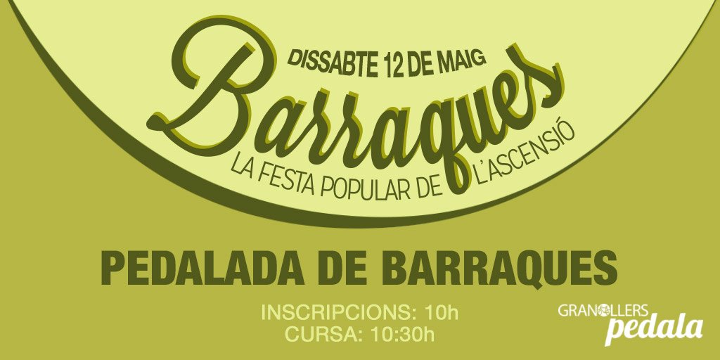 barraquesgrn's tweet photo. Ep! Dissabte al matí també hi haurà la ja tradicional PEDALADA de Barraques organitzada per @granpedal. Aquesta vegada ens portaran per les zones verdes de Granollers. 

#Granollers #BarraquesGranollers https://t.co/TTryBRRG9x